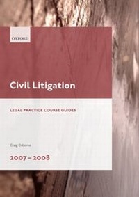 Enlarge image Cover: Civil Litigation 2007-2008 - Oxford University Press