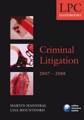 Cover: LPC Handbook on Criminal Litigation 2007-2008 - Oxford University Press
