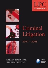Enlarge image Cover: LPC Handbook on Criminal Litigation 2007-2008 - Oxford University Press