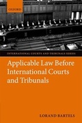 Cover: Applicable Law Before International Courts and Tribunals - Oxford University Press