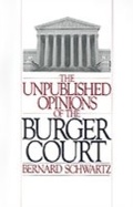 Cover: The Unpublished Opinions of the Burger Court - OUP eBook