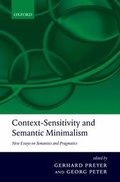 Cover: Context-Sensitivity and Semantic Minimalism - Oxford University Press