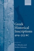 Cover: Greek Historical Inscriptions, 404-323 BC - Oxford University Press