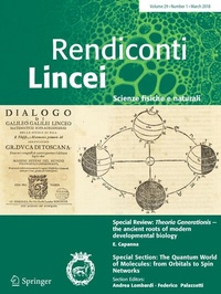 Abbildung von: Rendiconti Lincei. Scienze Fisiche e Naturali - Springer