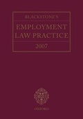 Cover: Blackstone's Employment Law Practice 2007 - Oxford University Press