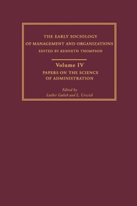 Enlarge image Cover: Papers on the Science of Administration - Routledge