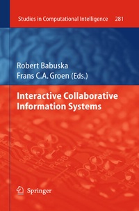 Enlarge image Cover: Interactive Collaborative Information Systems - Springer