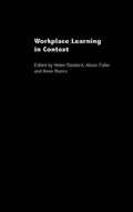 Cover: Workplace Learning in Context - Routledge