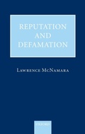 Cover: Reputation and Defamation - Oxford University Press