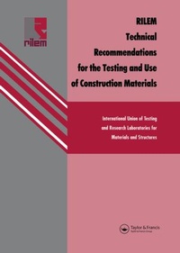 Enlarge image Cover: RILEM Technical Recommendations for the testing and use of construction materials - Spon Press