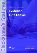 Cover: Blackstone's Statutes on Evidence - Oxford University Press