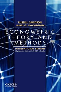 Enlarge image Cover: Econometric Theory and Methods - Oxford University Press