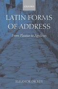 Cover: Latin Forms of Address - Oxford University Press