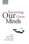 Cover: Knowing Our Own Minds - Oxford University Press