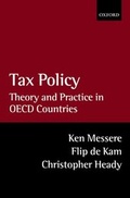 Cover: Tax Policy - Oxford University Press