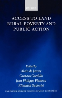 Enlarge image Cover: Access to Land, Rural Poverty, and Public Action - Oxford University Press
