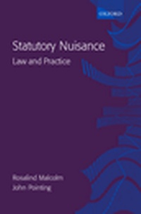 Enlarge image Cover: Statutory Nuisance Law and Practice - Oxford University Press