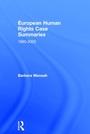Cover: European Human Rights Case Summaries - Routledge Cavendish