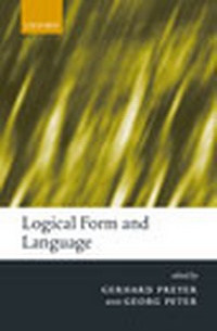 Enlarge image Cover: Logical Form and Language - Clarendon Press