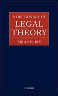 Cover: A Dictionary of Legal Theory - Oxford University Press