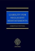 Cover: Liability for Negligent Misstatements - Oxford University Press