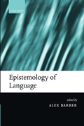 Cover: Epistemology of Language - Oxford University Press