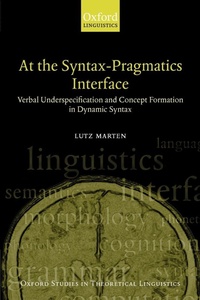 Enlarge image Cover: At the Syntax-Pragmatics Interface - Oxford University Press
