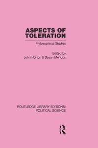 Enlarge image Cover: Aspects of Toleration - Routledge