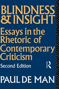 Enlarge image Cover: Blindness and Insight - Routledge