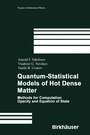 Cover: Quantum-Statistical Models of Hot Dense Matter - Birkh&auml;user