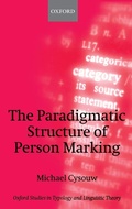 Cover: The Paradigmatic Structure of Person Marking - Oxford University Press