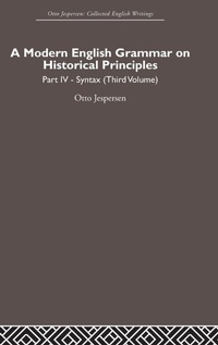 Enlarge image Cover: A Modern English Grammar on Historical Principles - Routledge