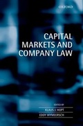 Cover: Capital Markets and Company Law - Oxford University Press