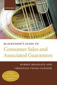 Enlarge image Cover: Blackstone's Guide to Consumer Sales and Associated Guarantees - Oxford University Press