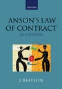 Cover: Anson's Law of Contract - Oxford University Press