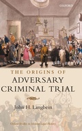 Cover: The Origins of Adversary Criminal Trial - Oxford University Press