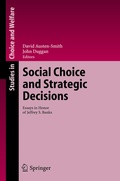 Cover: Social Choice and Strategic Decisions - Springer