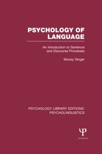 Enlarge image Cover: Psychology of Language (PLE: Psycholinguistics) - Psychology Press Ltd