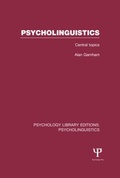 Cover: Psycholinguistics (PLE: Psycholinguistics) - Psychology Press Ltd