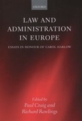 Cover: Law and Administration in Europe - Oxford University Press