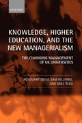 Cover: Knowledge, Higher Education, and the New Managerialism - Oxford University Press