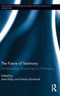Cover: The Future of Testimony - Routledge