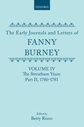 Cover: The Early Journals and Letters of Fanny Burney - Oxford University Press