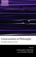 Cover: Contextualism in Philosophy - Oxford University Press