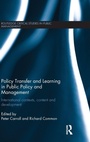 Cover: Policy Transfer and Learning in Public Policy and Management - Routledge