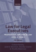 Cover: Law for Legal Executives - Oxford University Press