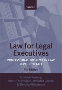 Enlarge image Cover: Law for Legal Executives - Oxford University Press