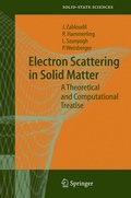 Cover: Electron Scattering in Solid Matter - Springer
