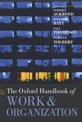 Cover: The Oxford Handbook of Work and Organization - Oxford University Press