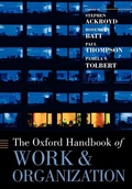 Cover: The Oxford Handbook of Work and Organization - Oxford University Press